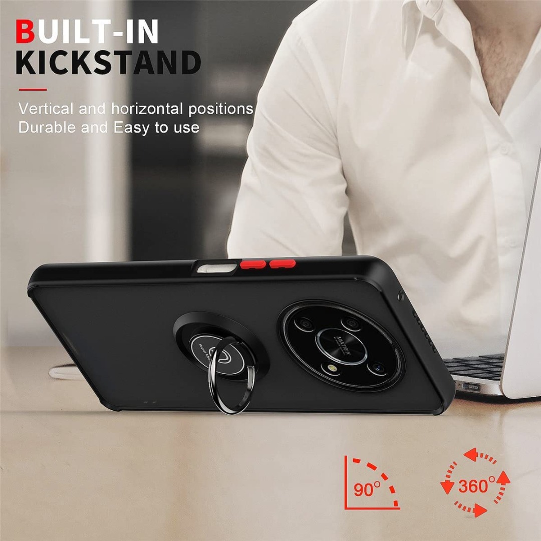 Custodia per Honor 400 Lite, protezione completa a 360° con protezione del display incorporata rosso