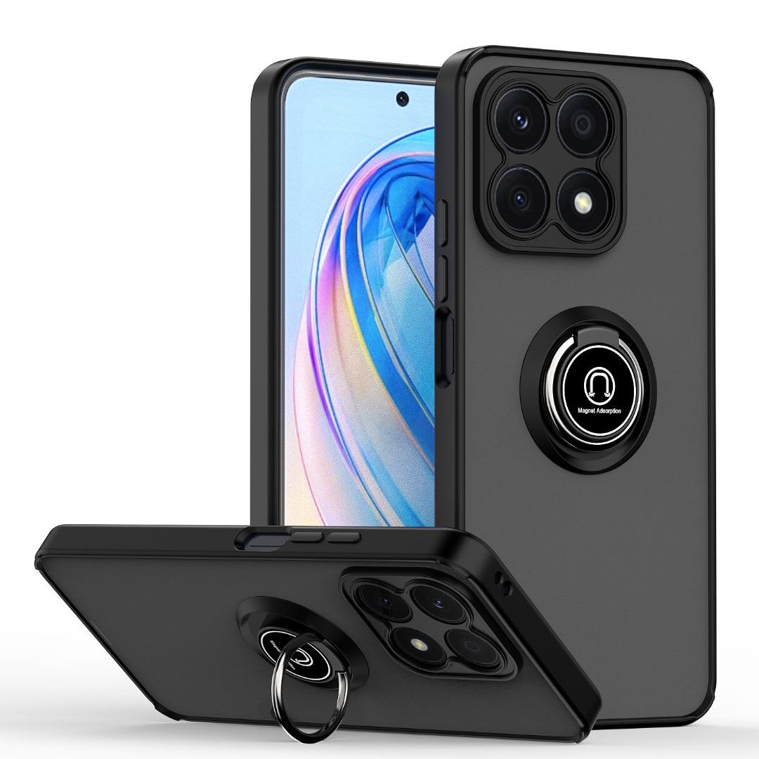 LeYi Cover per Honor Magic 6 Lite con Anello Supporto, Custodia con Protezione Camera [Slideable] Armour TPU Bumper Antiurto Case Cover per Telefono