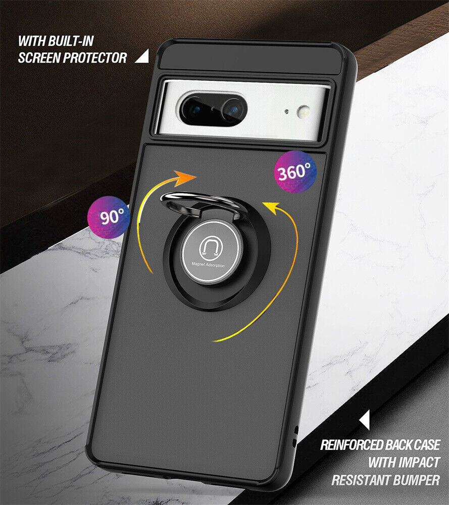 Custodia Robusta Per Google Pixel 8 Pro 7 Pro 7a 6 5 - Antiurto Con Anello E Cover