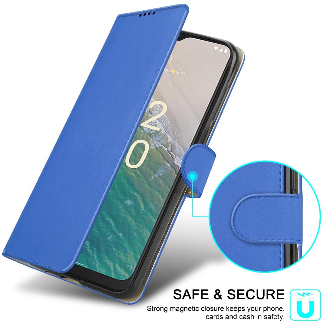 YBROY Cover per Nokia XR21, Custodia in PU Pelle Premium Flip Wallet Case con Slot per Schede, Funzione Stand, Caso Case per Nokia XR21.(Blu