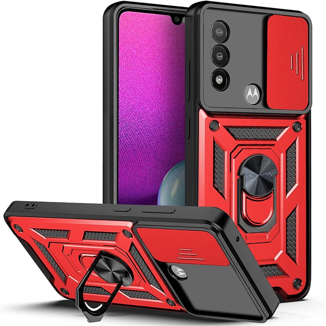 For Motorola G04 G34 E22 G84 G14 G54 E13 Case Ring Shockproof Stand 