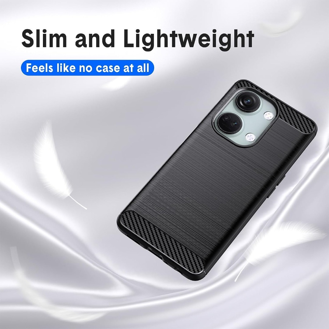 Per OnePlus Nord 3 5G Custodia Sottile Carbonio Fibra Silicone Cover Cellulare