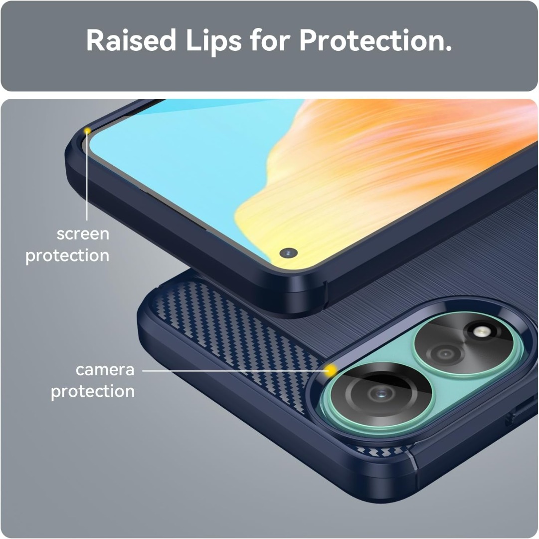 Custodia per OPPO A58 5G con pellicola protettiva, OPPO A78 5G Custodia ultra sottile in fibra di carbonio morbido silicone TPU flessibile paraurti gomma antiurto antigraffio cover per OPPO A58X Custodia per OPPO A58 5G con pellicola protettiva, OPPO A78 5G Custodia ultra sottile in fibra di carbonio morbido silicone TPU flessibile paraurti gomma antiurto antigraffio cover per OPPO A58X