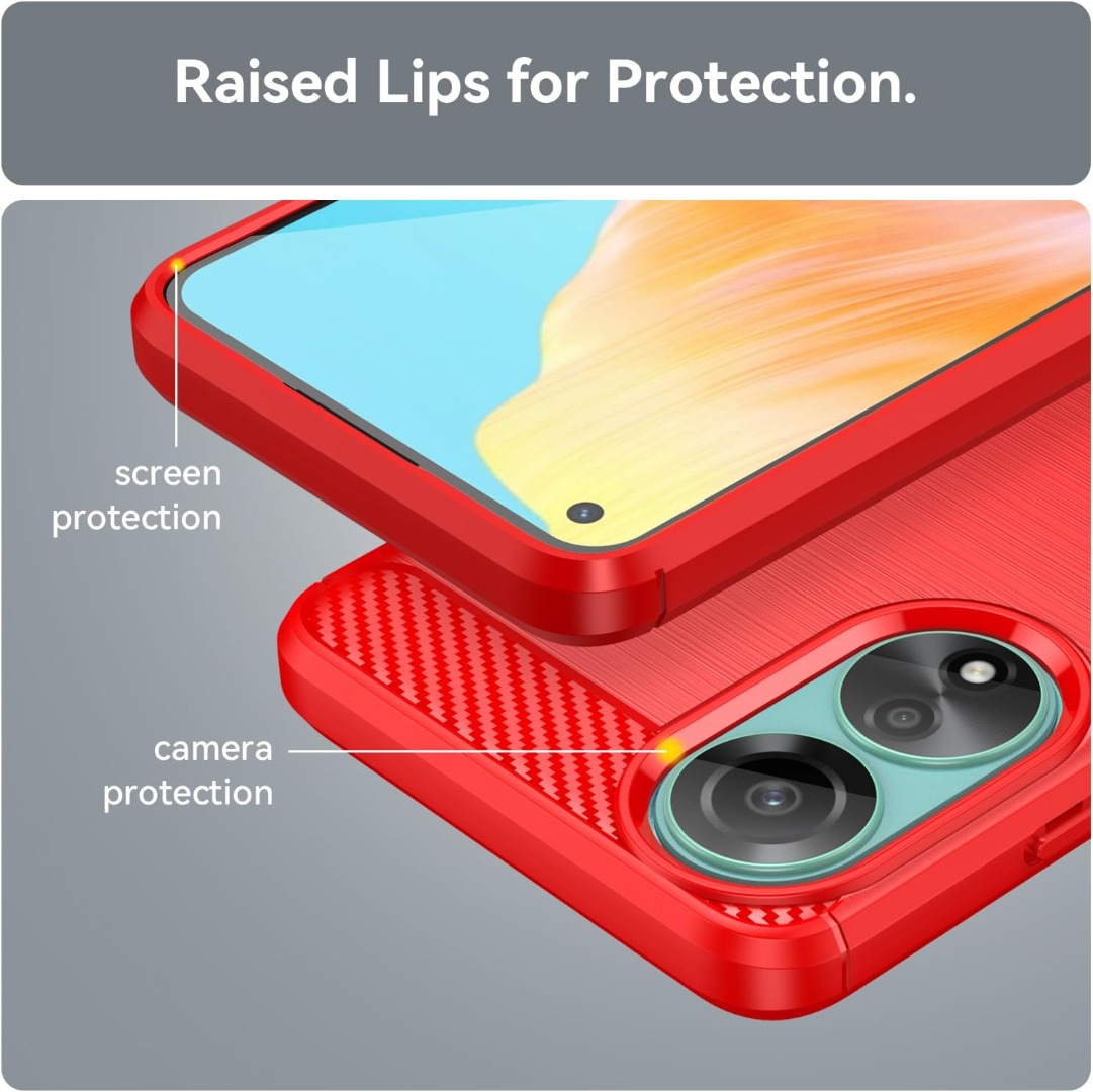 Per Oppo A58 5G/A78 5G Custodia, Sottile Carbonio Fibra Silicone Antiurto Cover Per Oppo A58 5G/A78 5G Custodia, Sottile Carbonio Fibra Silicone Antiurto Cover