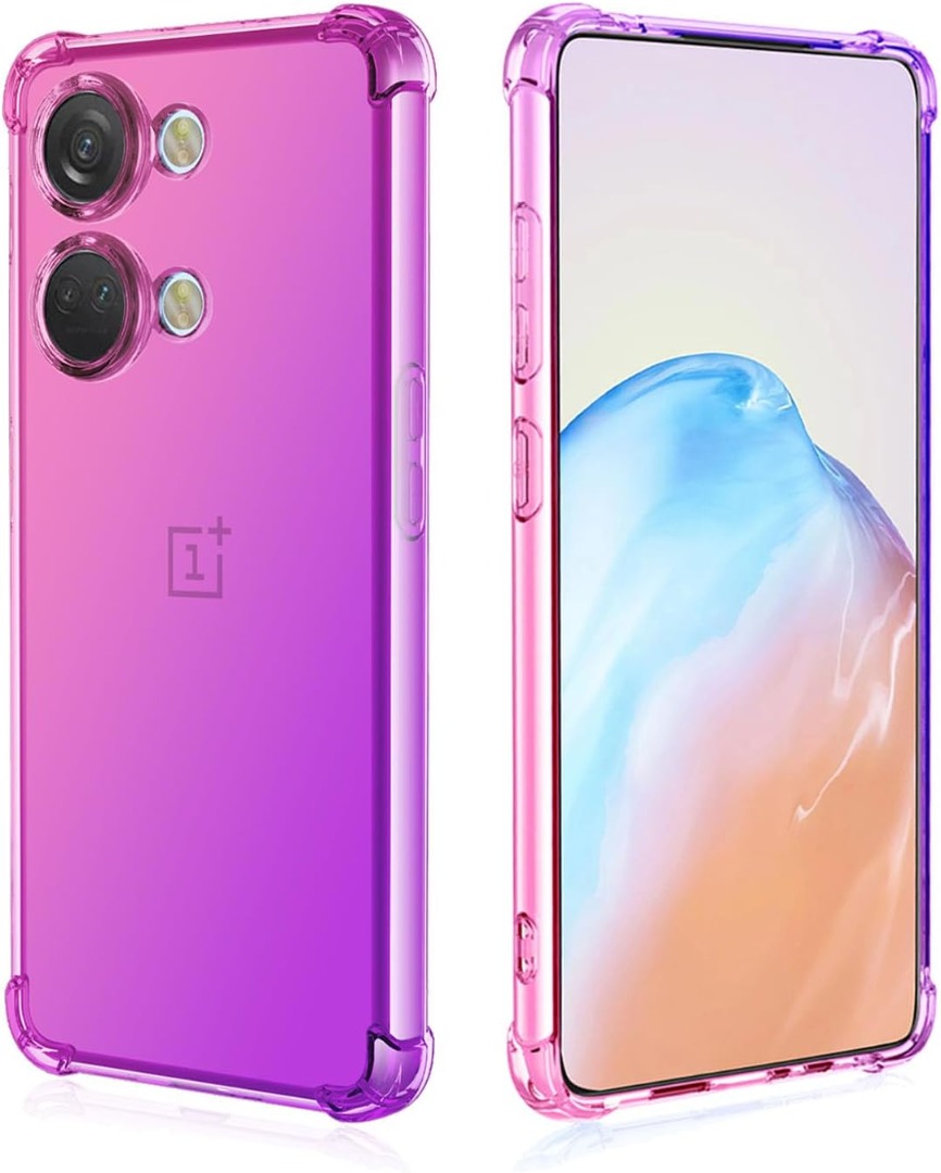 For OnePlus Nord 3 5G Case, Slim Clear Silicone Shockproof Gradient Phone Cover - Picture 15 of 16