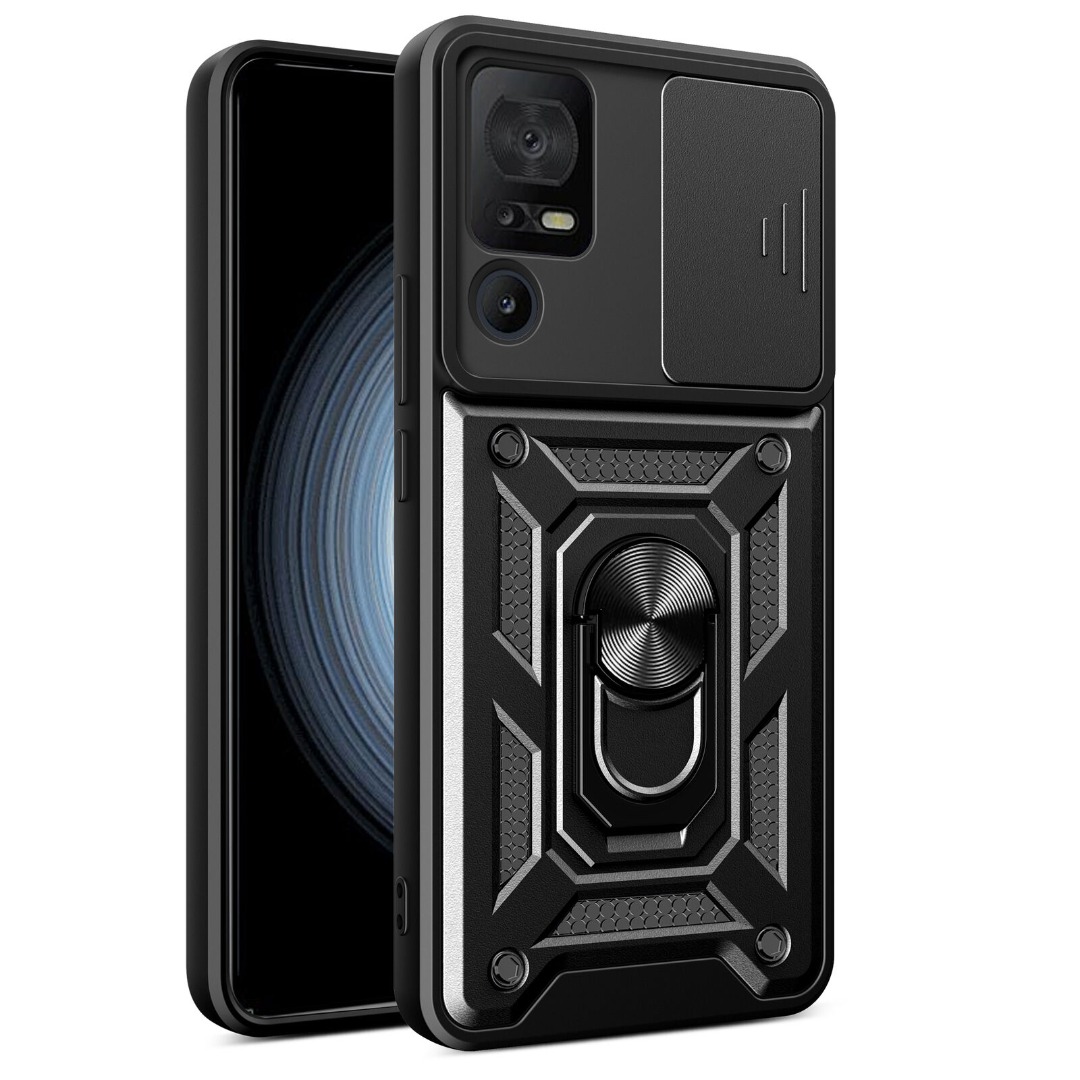 For TCL 40 SE Case, Slim Ring Armor Shockproof Stand Phone Camera Lens Cover - 第 13/16 張圖片