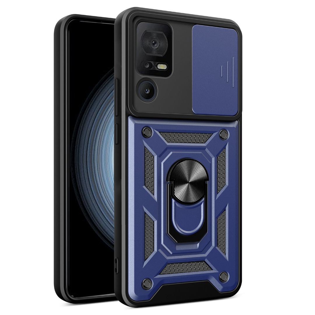 For TCL 40 SE Case, Slim Ring Armor Shockproof Stand Phone Camera Lens Cover - 第 14/16 張圖片