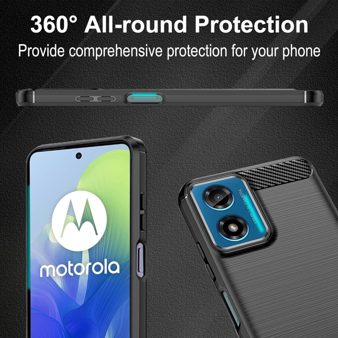 Cover e Vetrino Compatible with Motorola Moto G24/G04 Premium Pelle PU Flip Libro Custodia Cover antiurto piu Vetro temperato Pellicola protettiva,[Slot per Scheda] [Funzione di Supporto] Nero