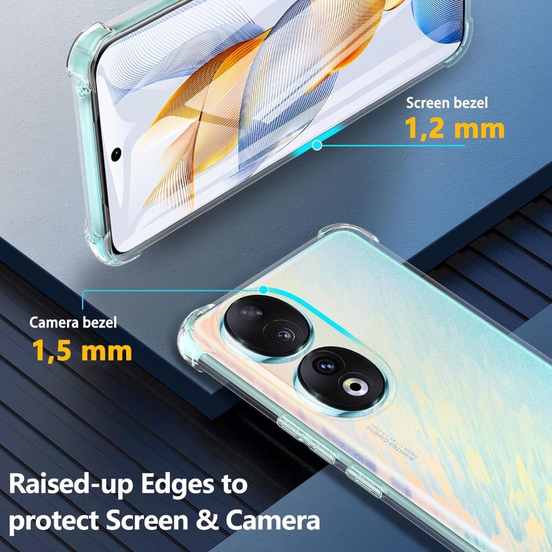 PanXCase Cover Per Honor 90 Lite 5G - Custodia Silicone Sottile Elegant Disegni Morbida Leggera, Protezione Fotocamera Antiurto Antigraffio Case (White,Flowers - Foto 4