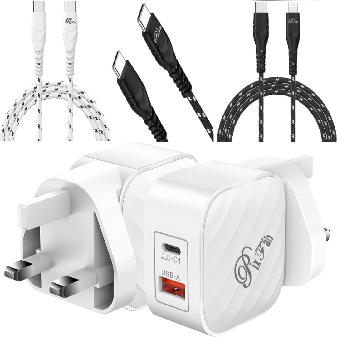 Chargeur Rapide Pour IPhone-KAL-Chargeur 2-Pack 20W,Pd3.0,Usb-C Avec 2M Câble Lightning,Compatible IPhone,iPad,iPod - Téléphonie