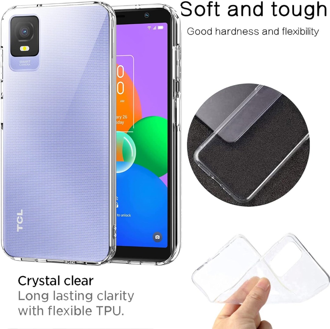 HGJTFANY Custodia per TCL 501 T433D T433D (6.0), Nero Morbido Silicone Anti-Graffio Phone Case, Ultra Sottile TPU Bumper Protective Cover per TCL 501 T433D T433D - Bolle d'amore
