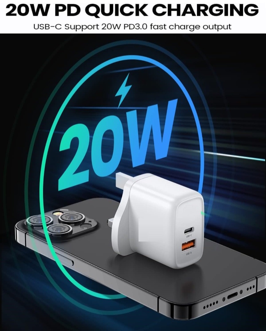 Power Bank 27000 MAh 20W Caricatore Spinotto USB C Rapido Per