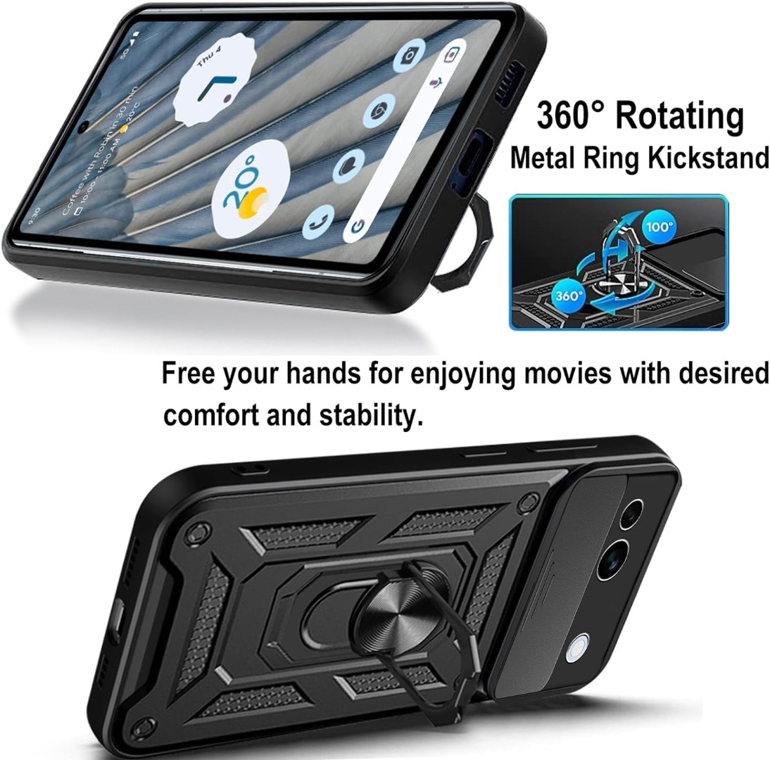 Custodia Per Google Pixel 8A,8 Pro Anti-urto Anello Stand - Foto 7