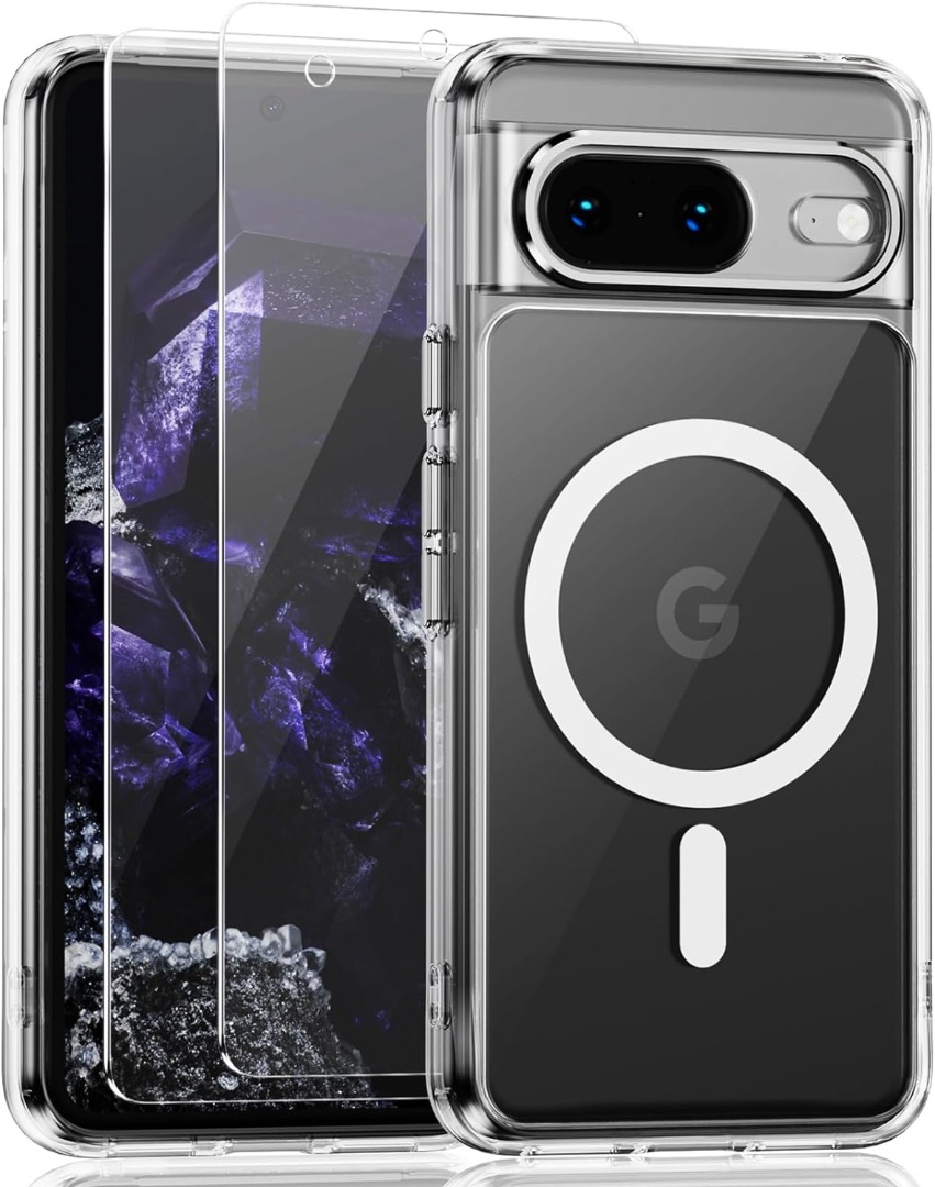 Per Google Pixel 8A 7A Pro Trasparente Magsafe Custodia Armatura Telefono Cover