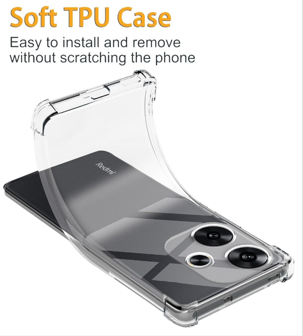 Kokio Crystal Clear Cover per Xiaomi Redmi Note 10/Note 10S 4G con 2 Pezzi di Vetro Protettivo, Cover Protettiva in Silicone TPU Trasparente Morbido Ultra Sottile, Anti-Ingiallimento Antigraffio