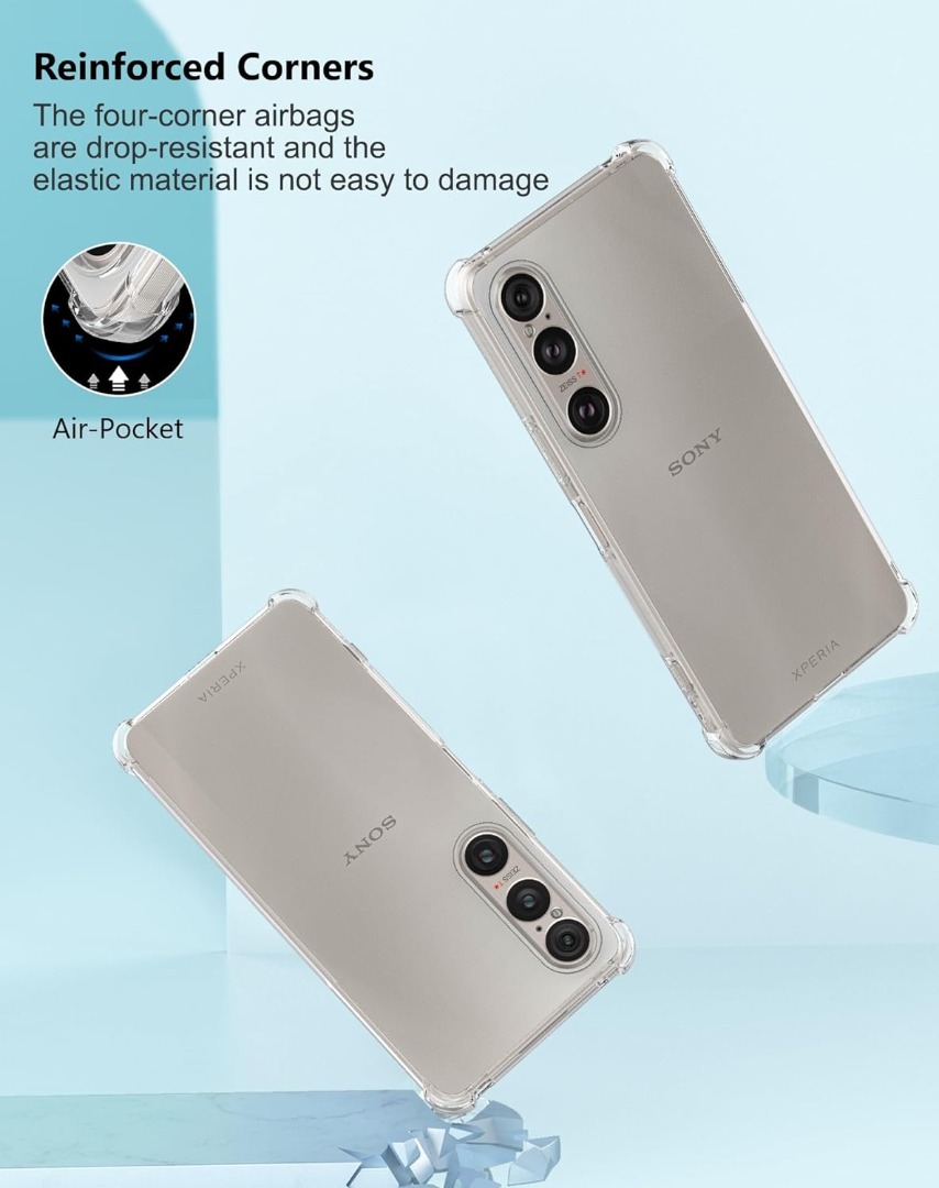 QULLOO Custodia Per Sony Xperia 1 VII, TPU Trasparente Antiurto - Foto 2