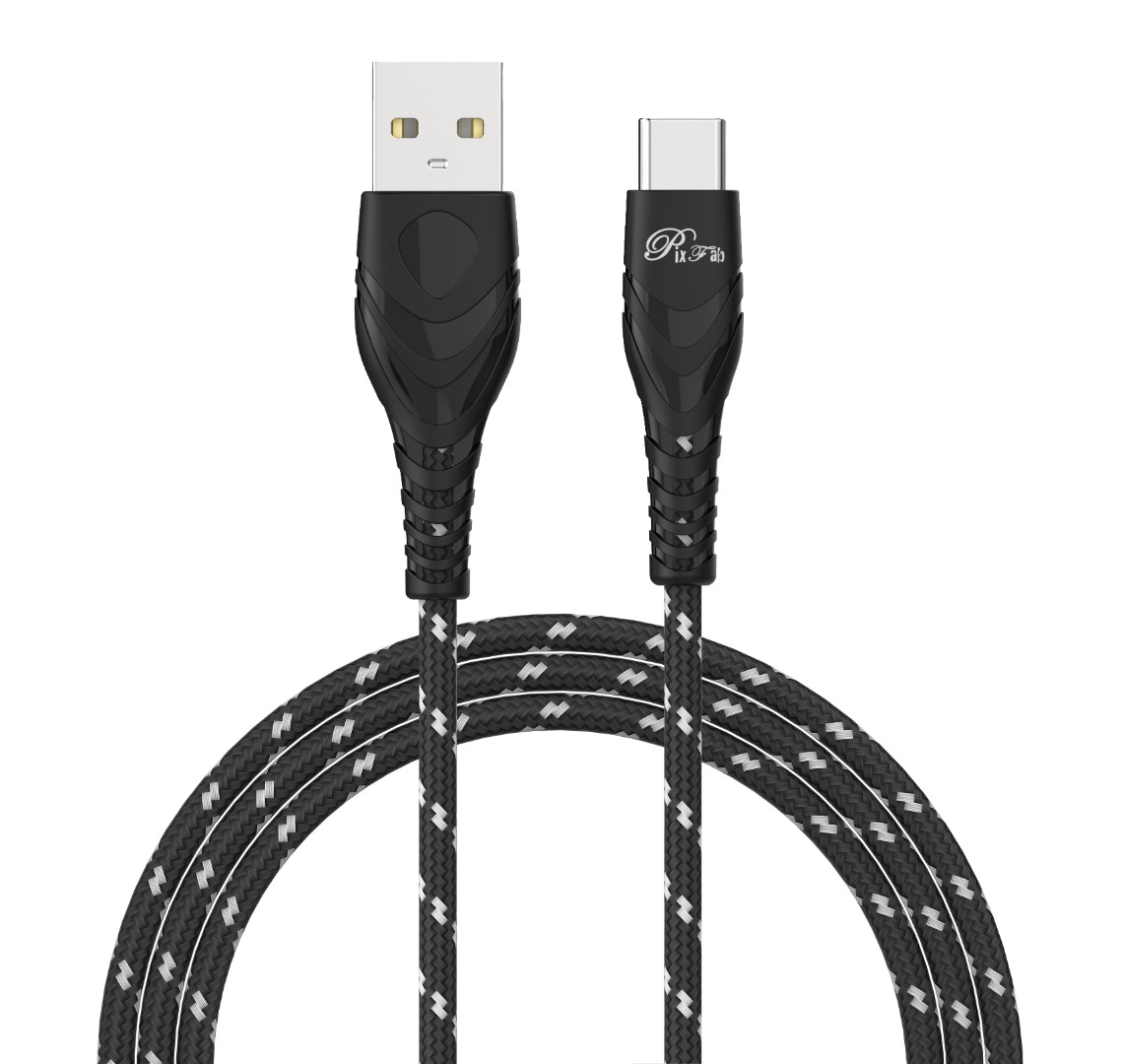 AM32 | Tipo C 1M | Cavo USB a spirale per caricare il telefono | Ricarica rapida 3.0 2,4 A