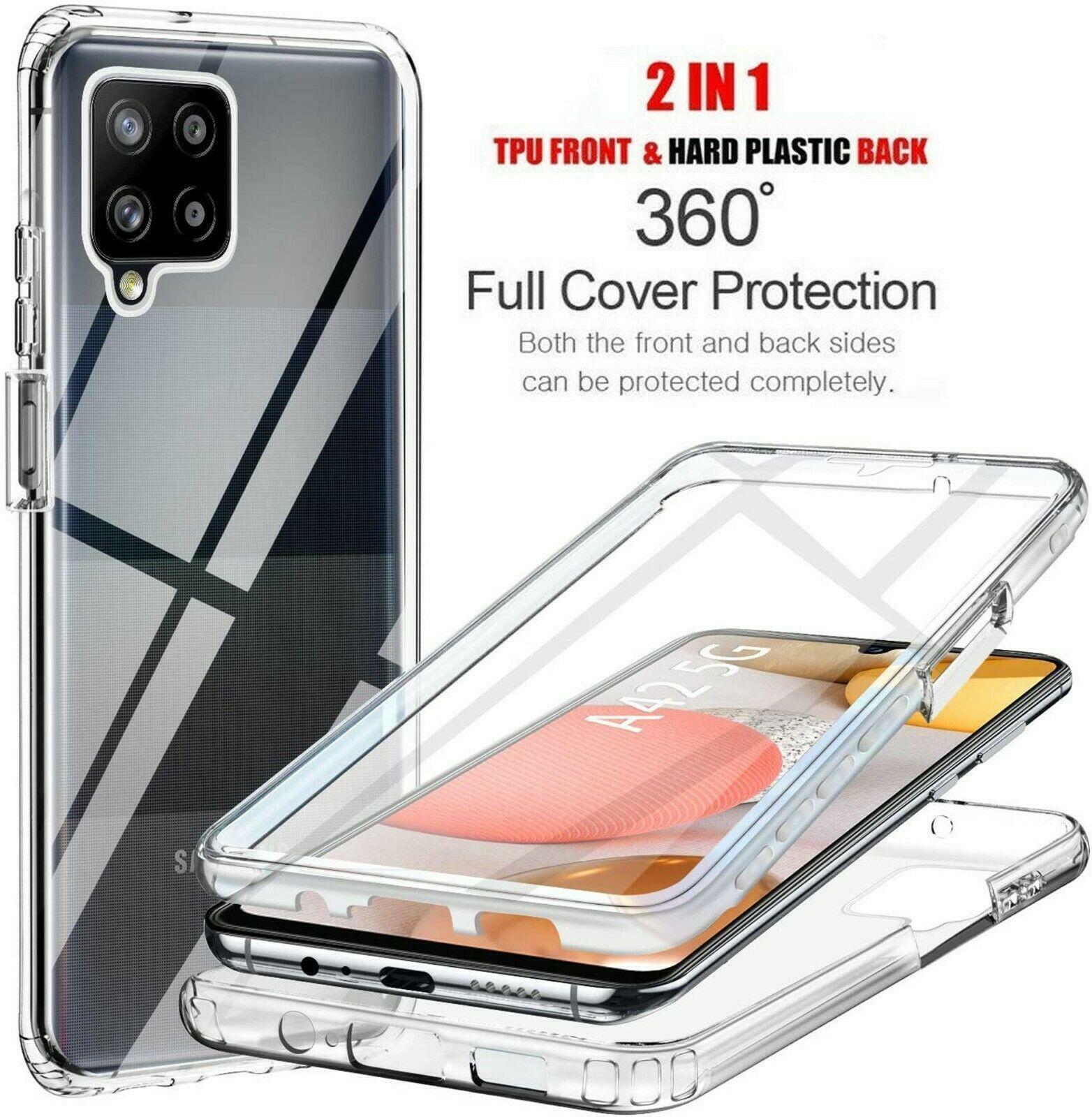 Acquista Custodia per telefono per Samsung A14 5G Cover 360 Double PC custodie trasparenti in silicone per Samsung Galaxy A14 A 14 5G galaxyA14 Full Body TPU custodia per PC