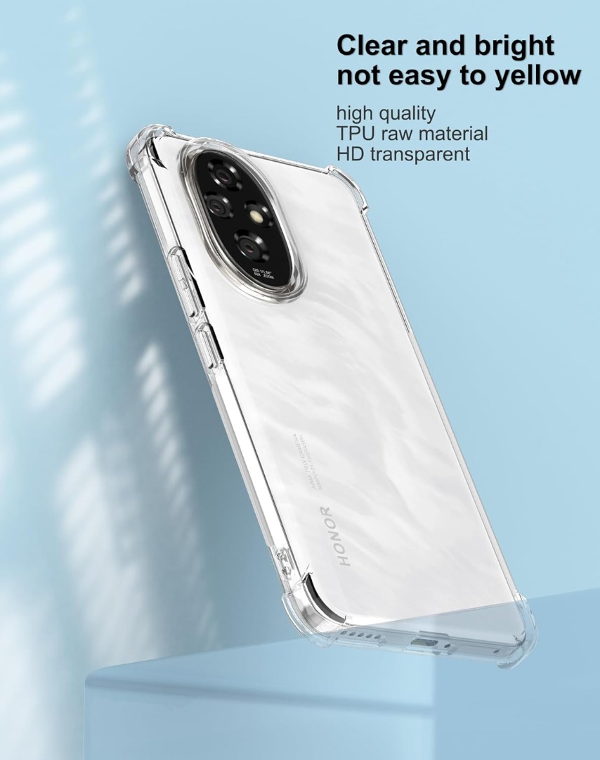 Custodia Honor 90 Smart Custodia In Silicone Trasparente Antiurto Per Honor 90 SMART (2024) - Cover Con Protezione Schermo 9H, Sottile Cover Silicone Trasparente Honor 90