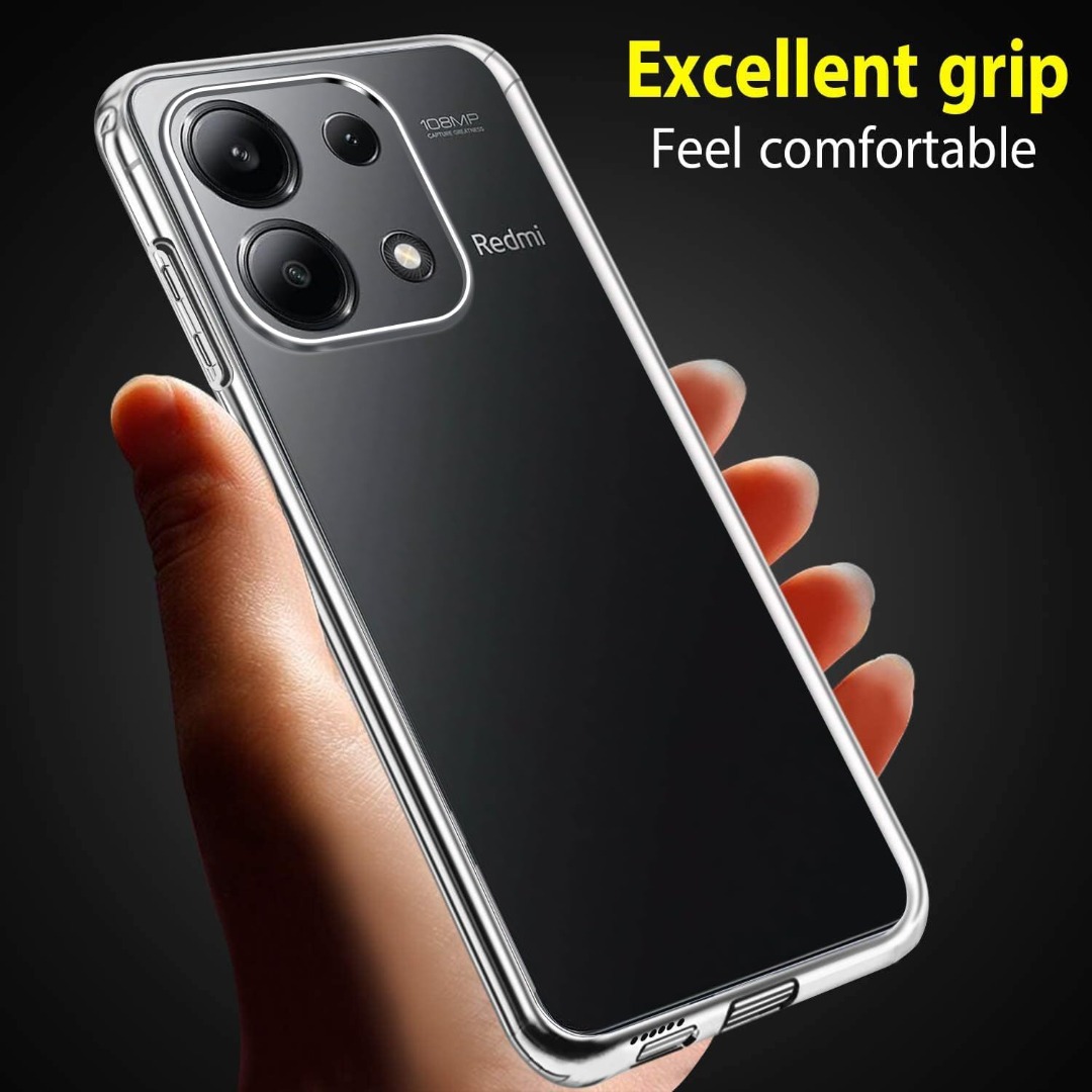 Custodia Cover Per Xiaomi 13 (Mi 13) - Paraurti TPU Morbido + Retro Rigido Trasparente, Antiurto, Nero - 5