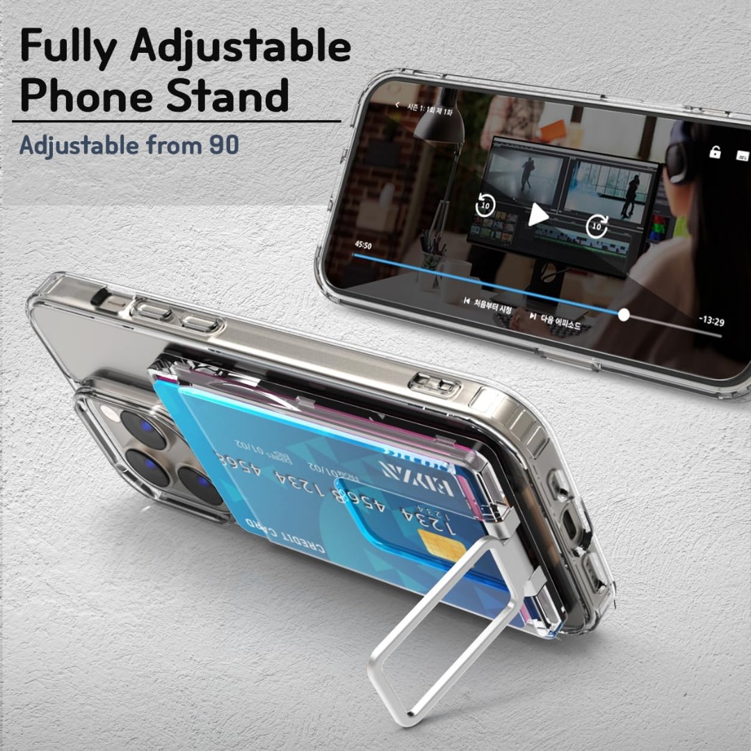 Support Téléphone Magnétique Magsafe – Rotation 360°, Aspiration Vide, Pour Voiture Et Bureau - 2