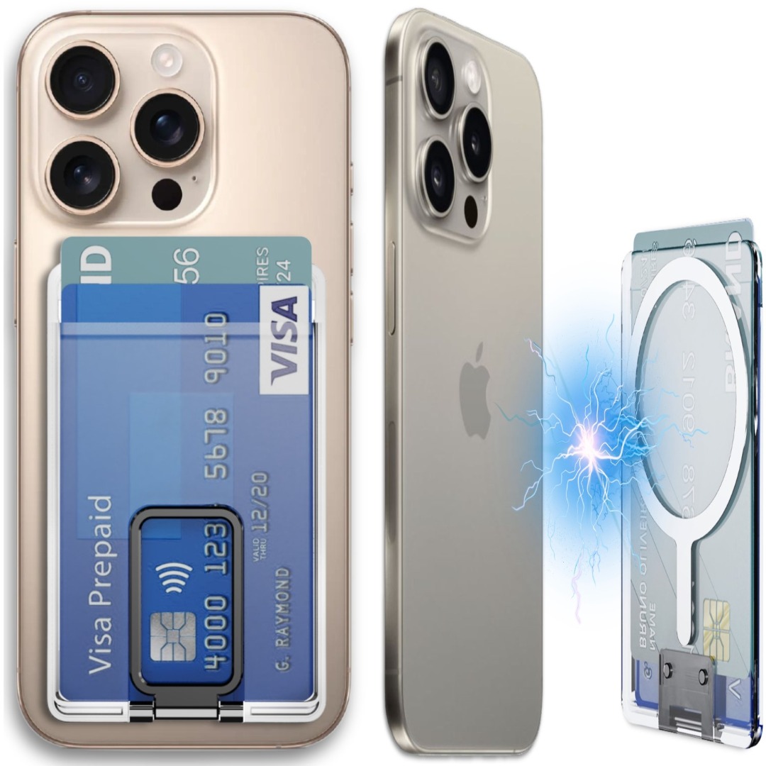 Clear Case For Apple iPhone 16 15 14 13 Pro Max MagSafe Card Holder Wallet Cover - Picture 35 of 39