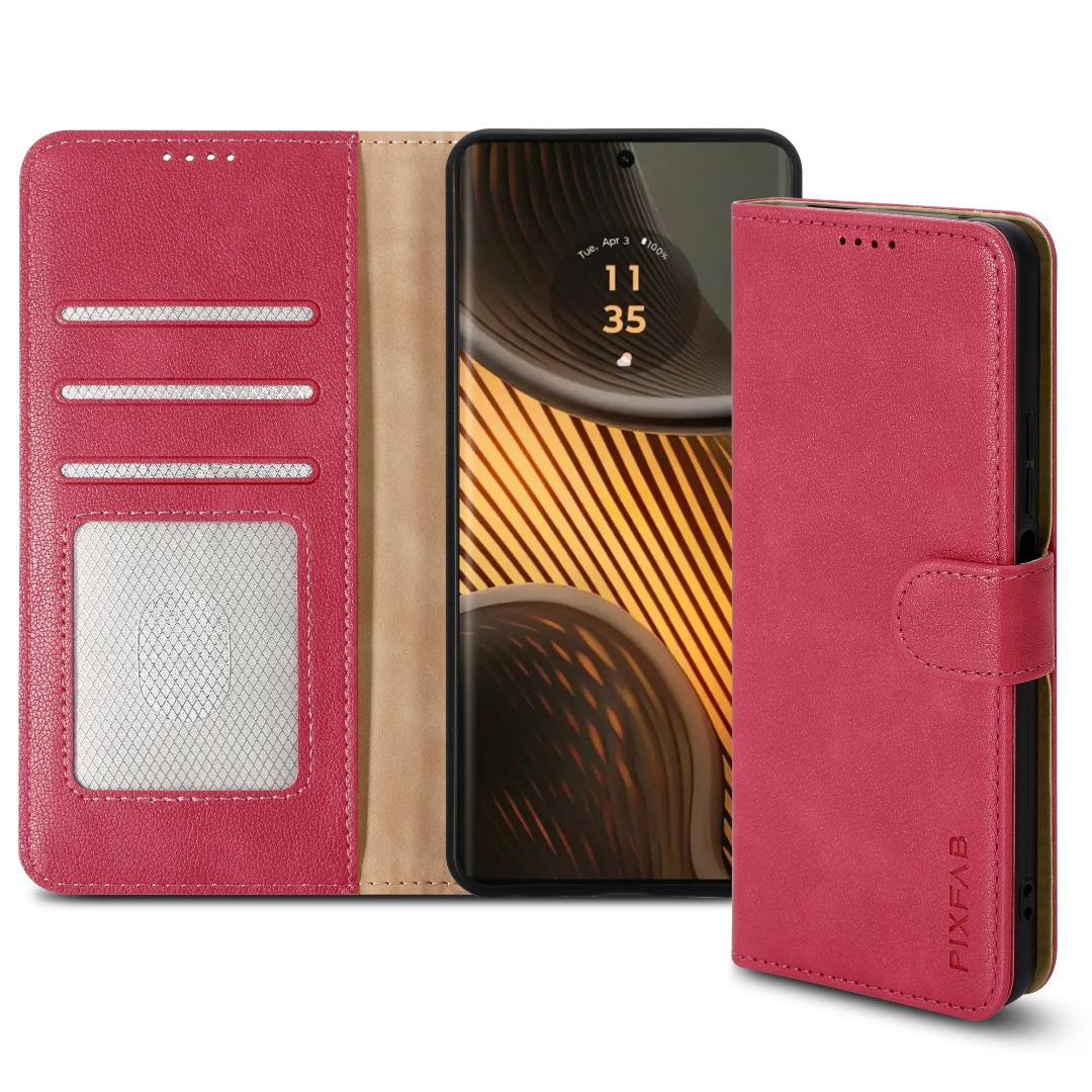 RonRun Cover Portafoglio Per Motorola Moto G14 4G – Pelle PU Con Slot Carte, Chiusura Magnetica, Rosa Oro - 2