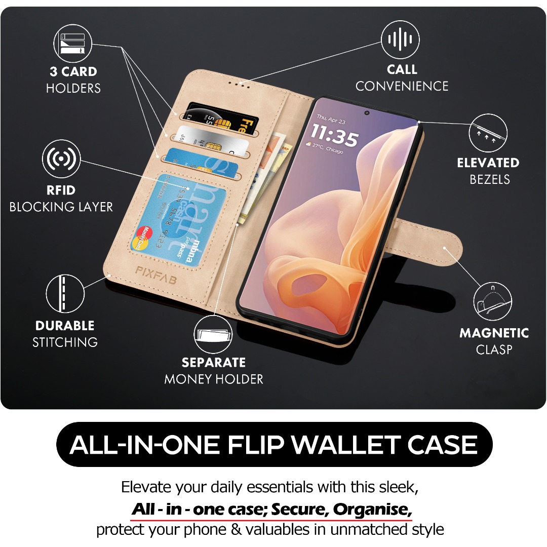 SIENIANLINE Cover per Motorola Moto G84 5G Case Premium PU Custodia a Libro Portafoglio Pelle con Magnetica Flip Case Funzione Stand Custodia per Moto G84 5G Cover,Grigio