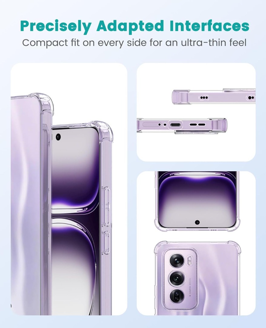 Coque Oppo Reno 13F 5G, Protection Complète 360° Antichoc Couleur Noir