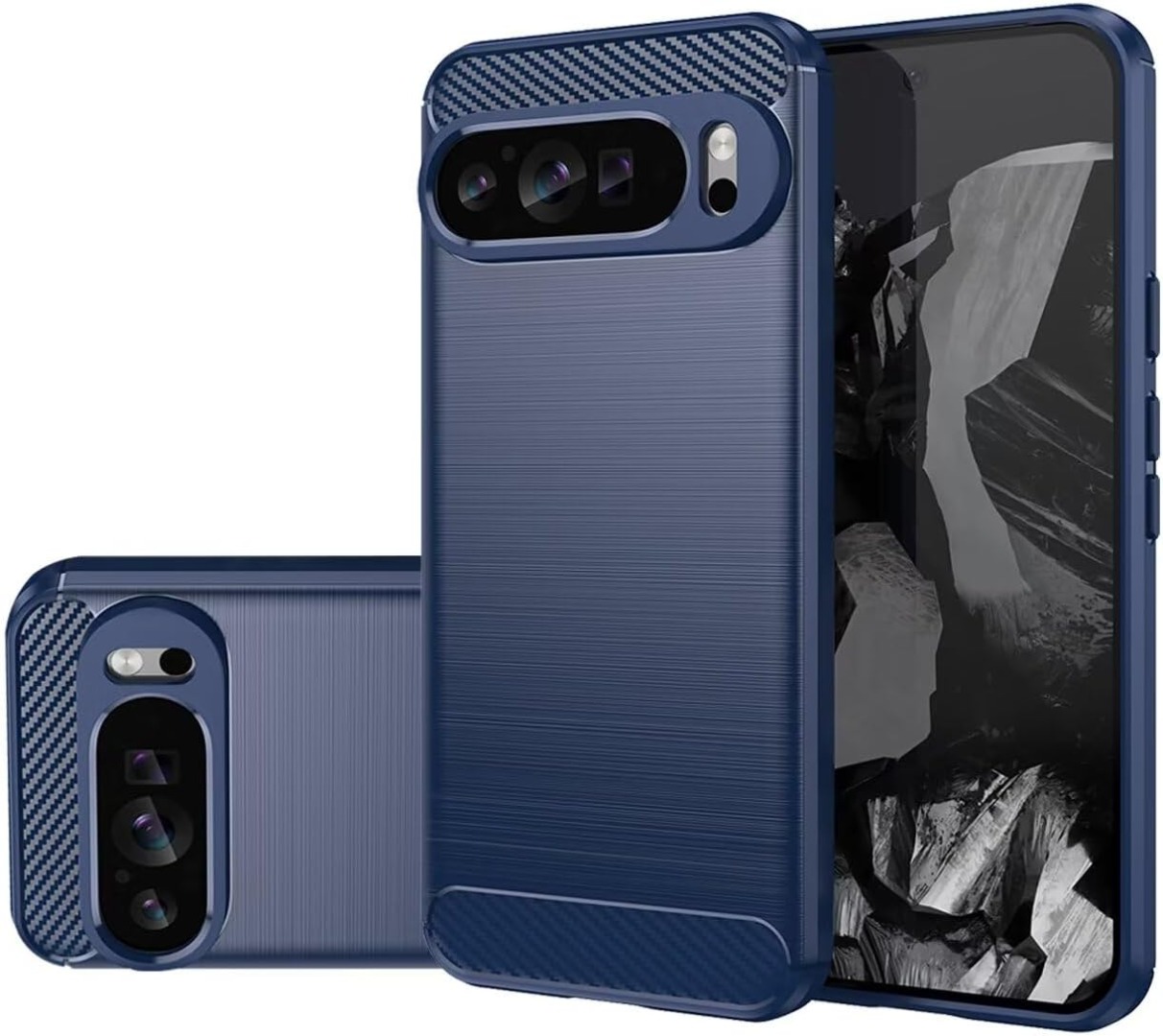 Pour Google Pixel 9A Pro XL 8A Étui Silicone Carbone Fibre Antichoc Téléphone - Photo 31 sur 44