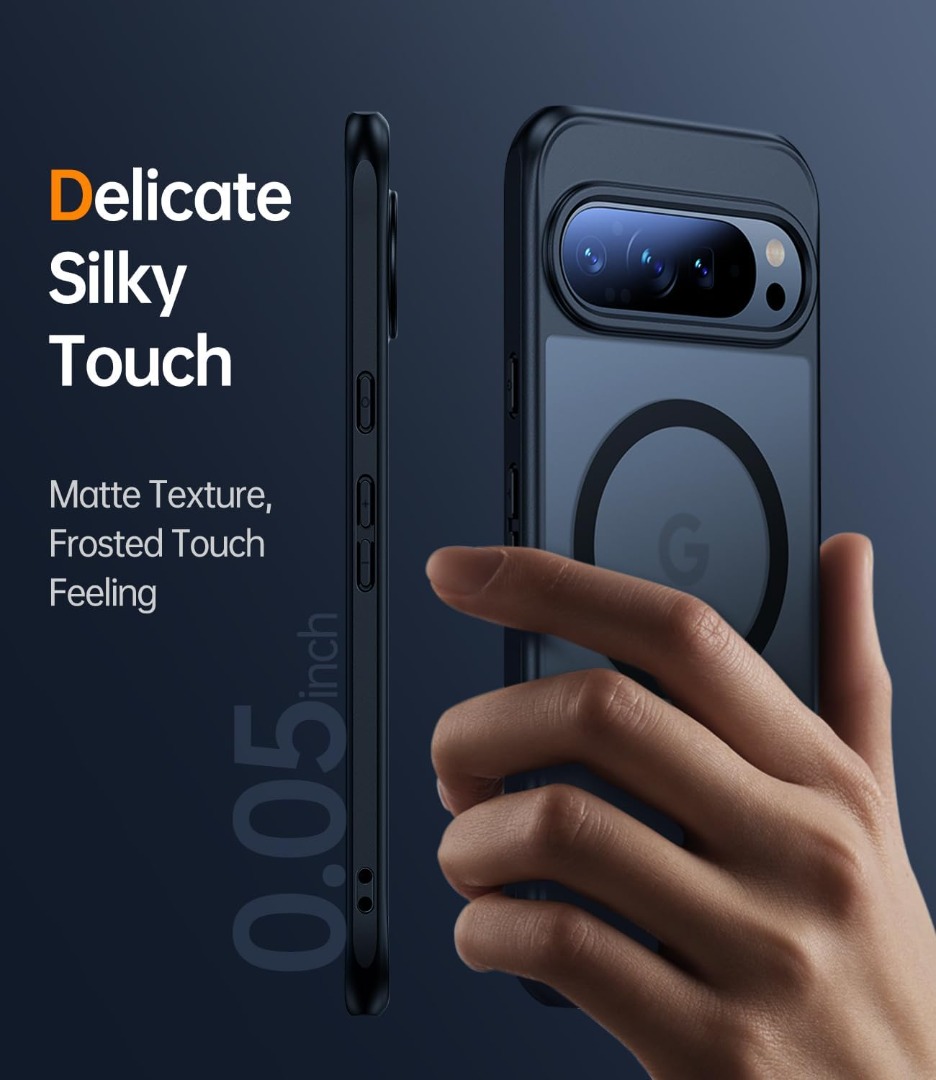 Custodia Google Pixel 8A Con Mag-Safe E Supporto 360° | Protezione Antiurto Morbida E Opaca | Nero