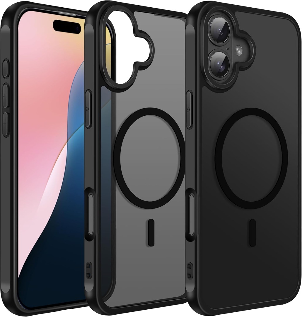 Custodia Magnetica Per IPhone 12/12 Pro Con Protezione Vetro – Cover Sottile Antiurto Military Grade – Grigio, Ricarica Wireless Magsafe
