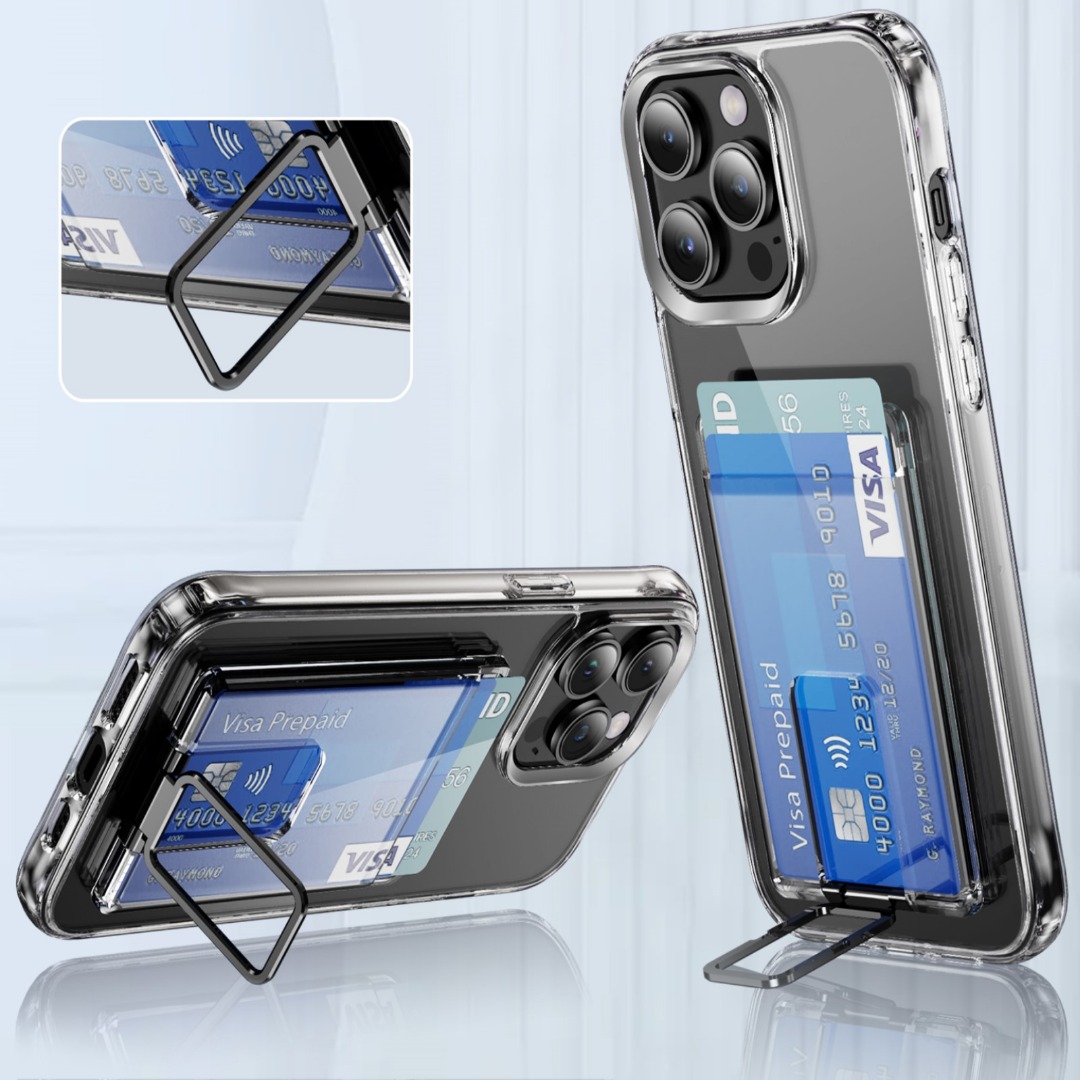 Clear Case For Apple iPhone 16 15 14 13 Pro Max MagSafe Card Holder Wallet Cover - Picture 32 of 39