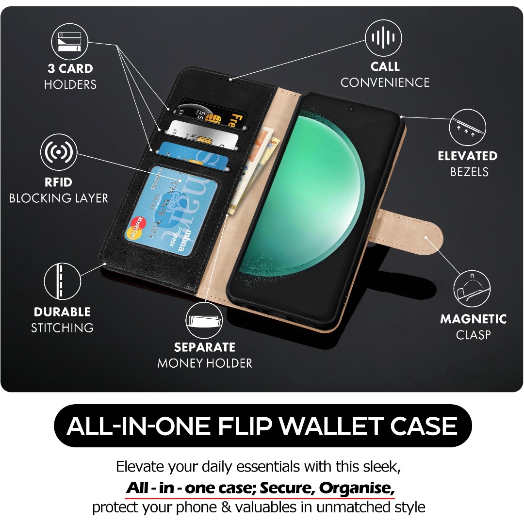 Custodia A Portafoglio In Pelle Con Supporto E Slot Per Carte – Per Motorola Moto E7i Power (Blu)
