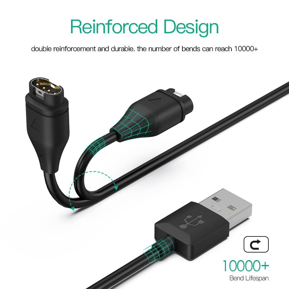 Cavo Di Ricarica USB Per Garmin Approach S12, S10, S60, Forerunner 935 E Altri – Silicone Resistente, Ricarica Veloce E Sicura