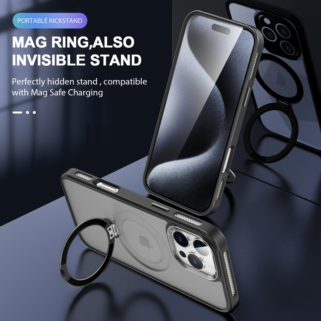 Custodie Iphone 16 Pro Custodia Antiurto Con Anello E Supporto - Foto 6