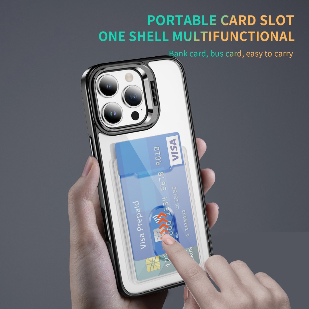 Custodia Rigida Con Portatessere Per IPhone - TPU + PC Per 13/14/15/16 Pro E Pro Max