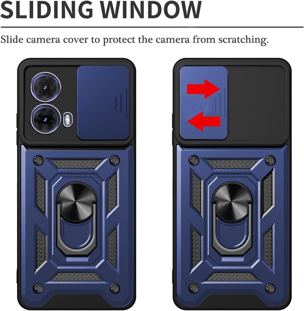 Custodia Per Motorola Moto G85 5G,Anello Anti-urto Stand Cover Cellulare & Vetro Custodia Per Motorola Moto G85 5G,Anello Anti-urto Stand Cover Cellulare & Vetro