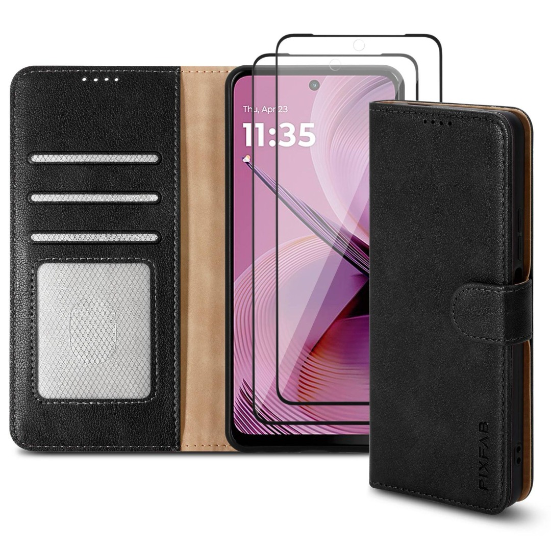 ILING Flip Hülle Für Motorola Moto G35 5G – PU Leder Mit Ständer, Kartenfächern & Magnetschluss