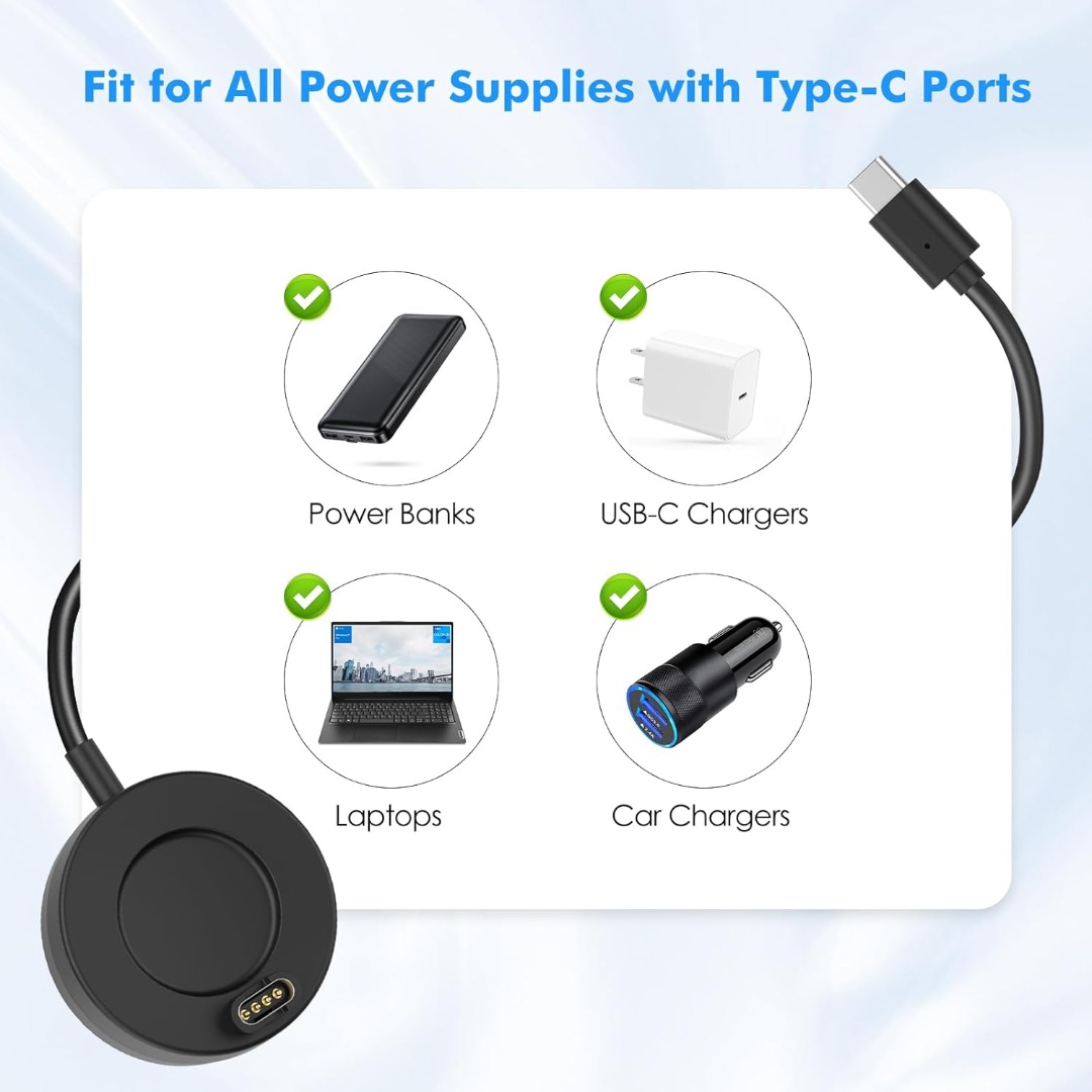 Usb-c Cargador Cable Para Garmin Fenix 8 E 7 7x 7s 6 6x Pro | Meses Sin - View #5