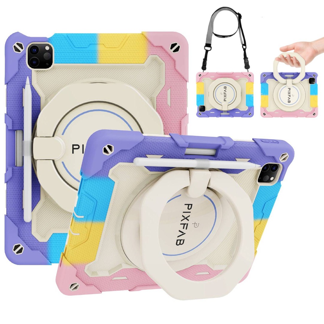 Case For iPad Pro 11 2024 Shockproof Armour Full Body Shoulder Strap Cover - Picture 15 of 17