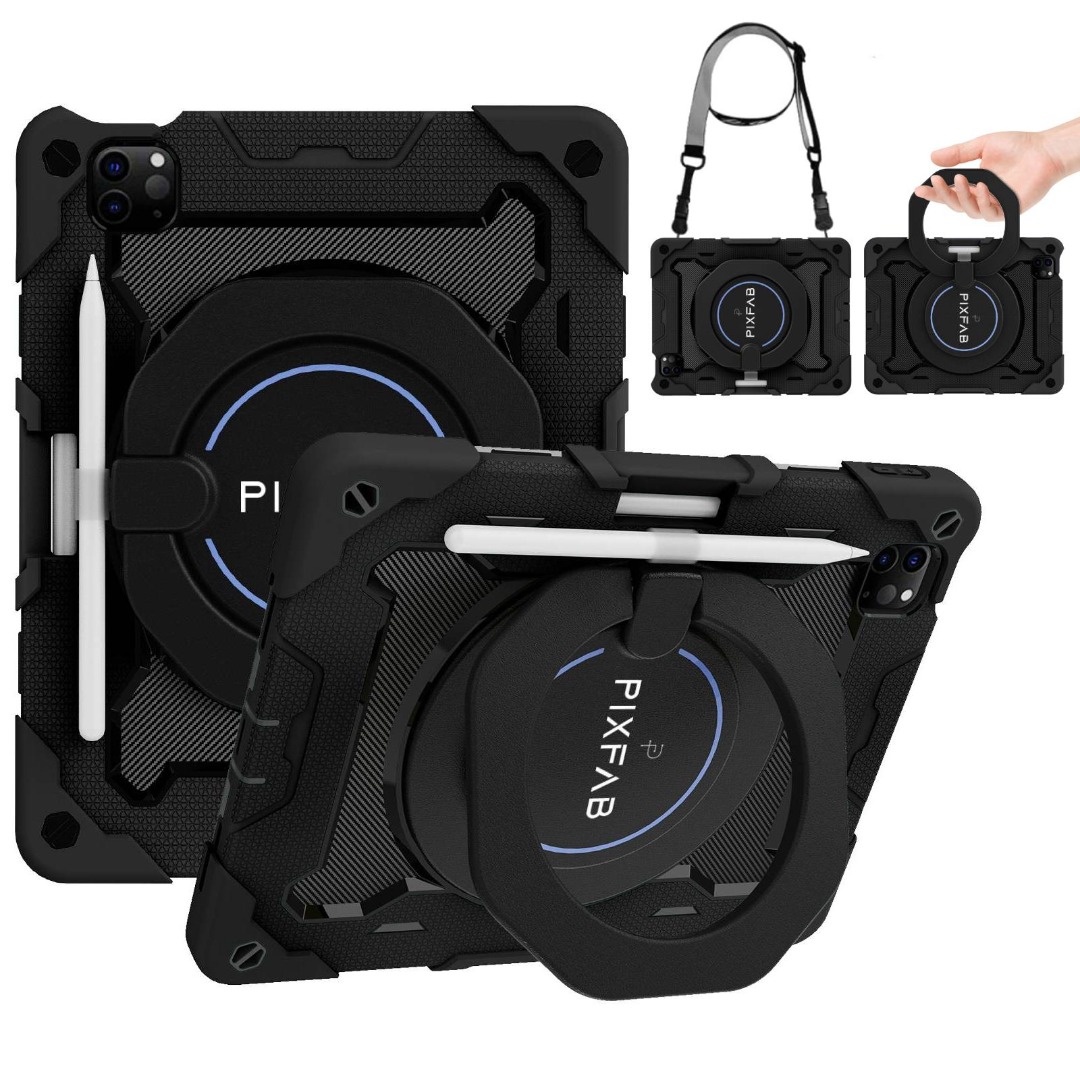 Case For iPad Pro 11 2024 Shockproof Armour Full Body Shoulder Strap Cover - Picture 13 of 17
