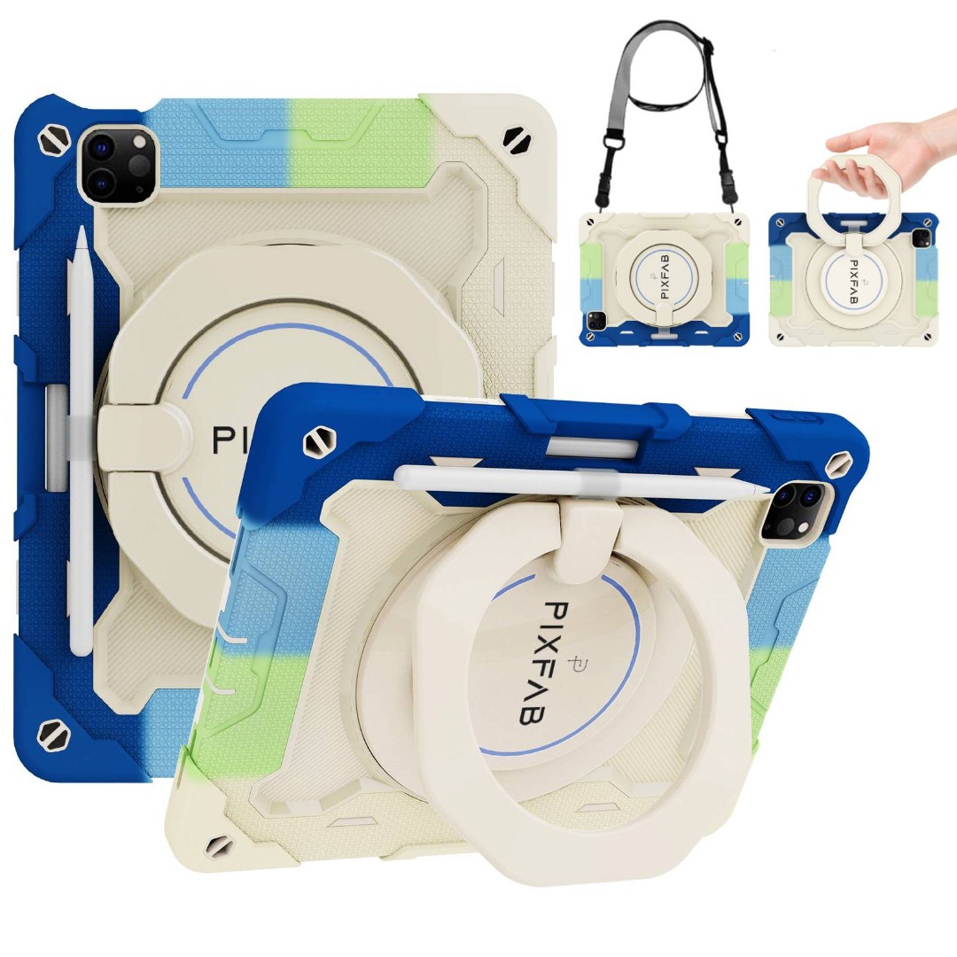 Case For iPad Pro 11 2024 Shockproof Armour Full Body Shoulder Strap Cover - Picture 16 of 17