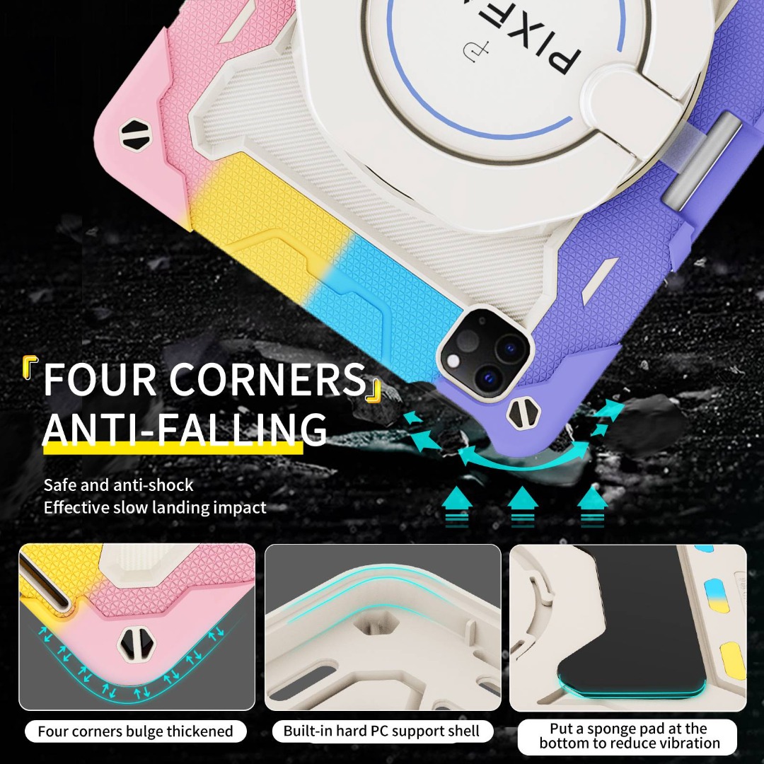 Btstring Cover per HONOR 70, Grado Militare Custodia con Cavalletto in Metallo Rotante a 360°, Hard PC Back Cover e TPU Bumper Antiurto Case- blu