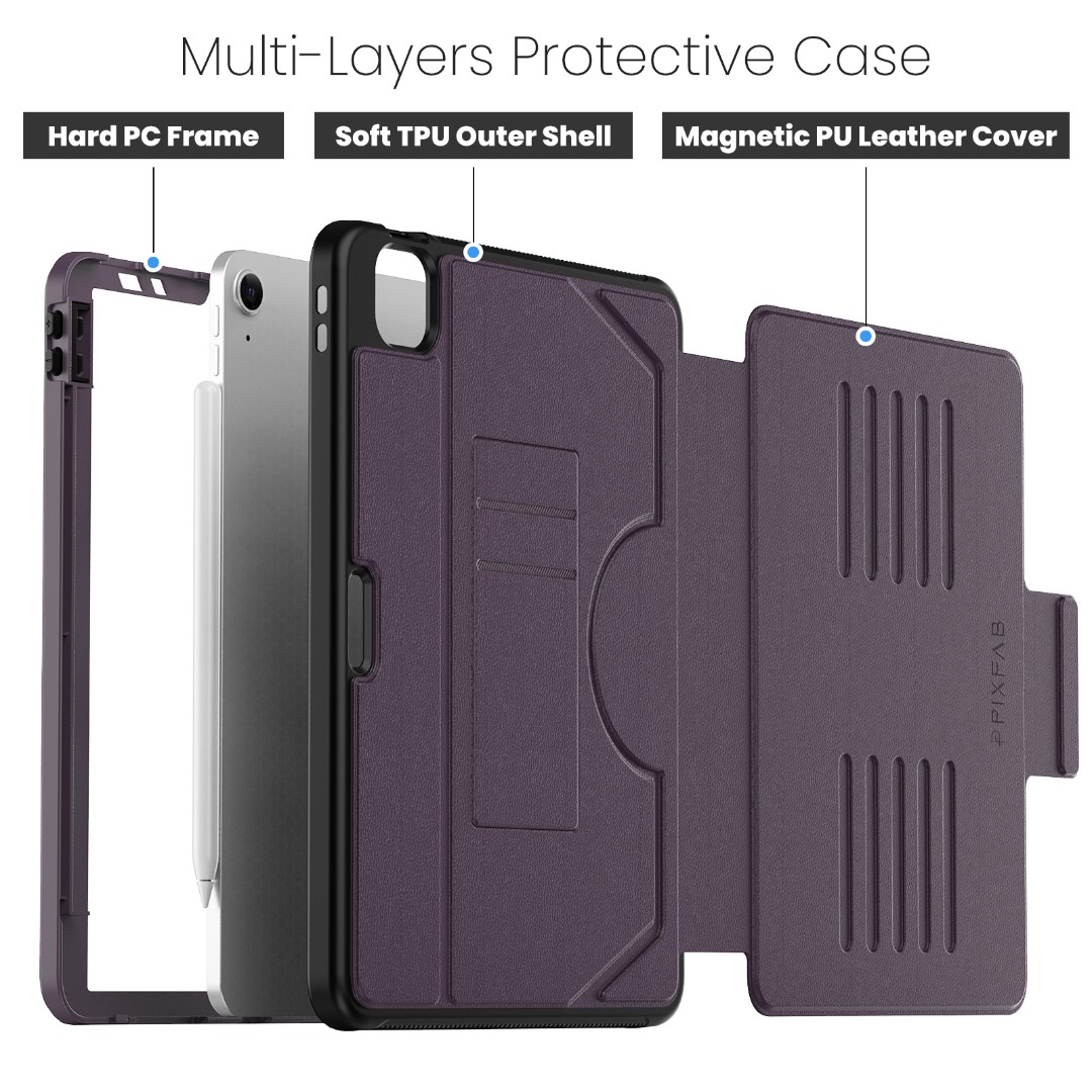 Custodia In Pelle Per IPad Pro 11 Pollici 2022 - Flip Stand, Protezione Elegante - Foto 6