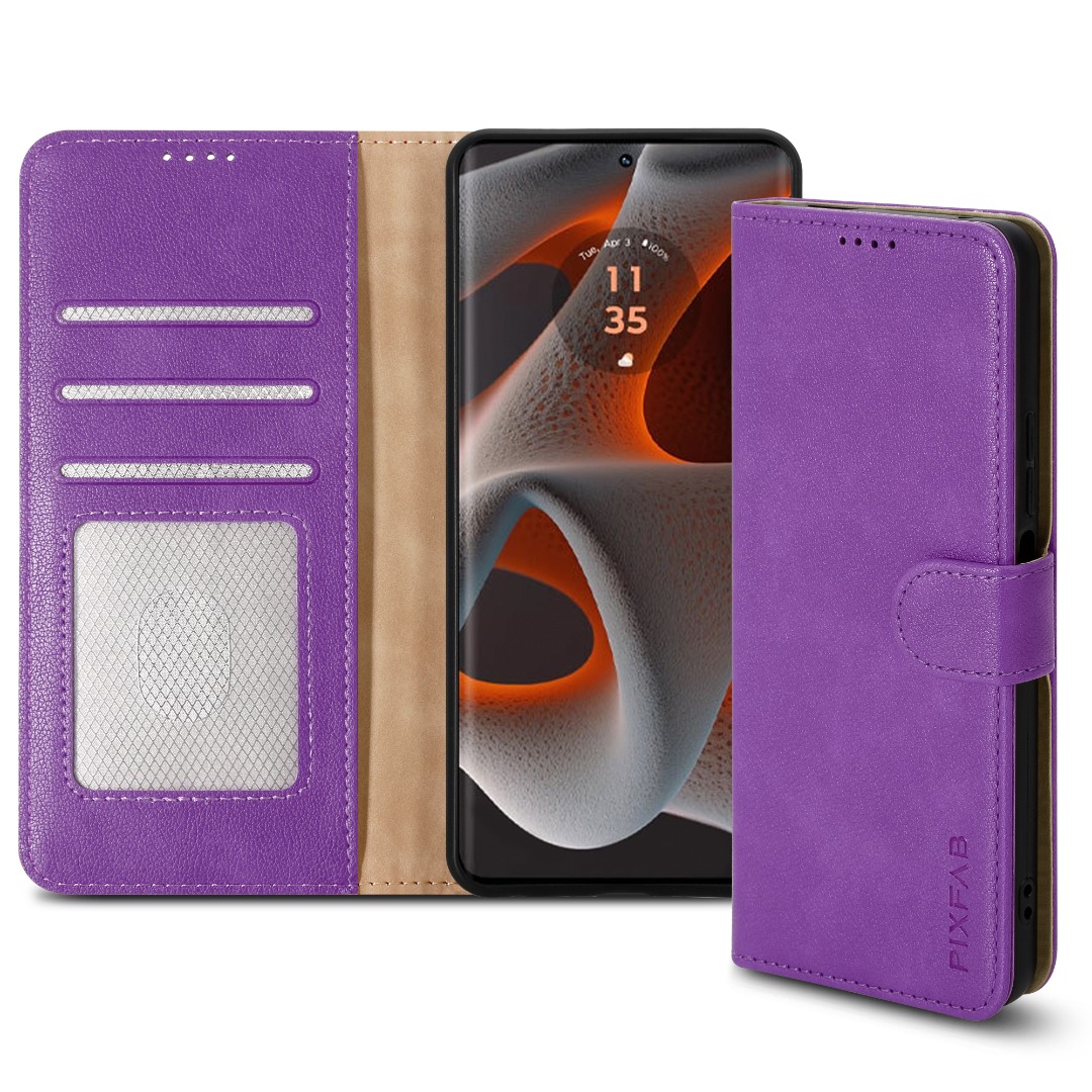 Custodia Portafoglio BAIDIYU Per Realme 8 Pro, Pelle PU Con Slot Carte E Supporto, Viola - 3