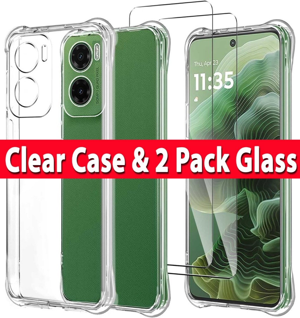 EASSGU TPU Handyhülle Für Motorola Moto G05 / E15 – Durchsichtiger Farbverlauf, Stoßfest, Blau-lila