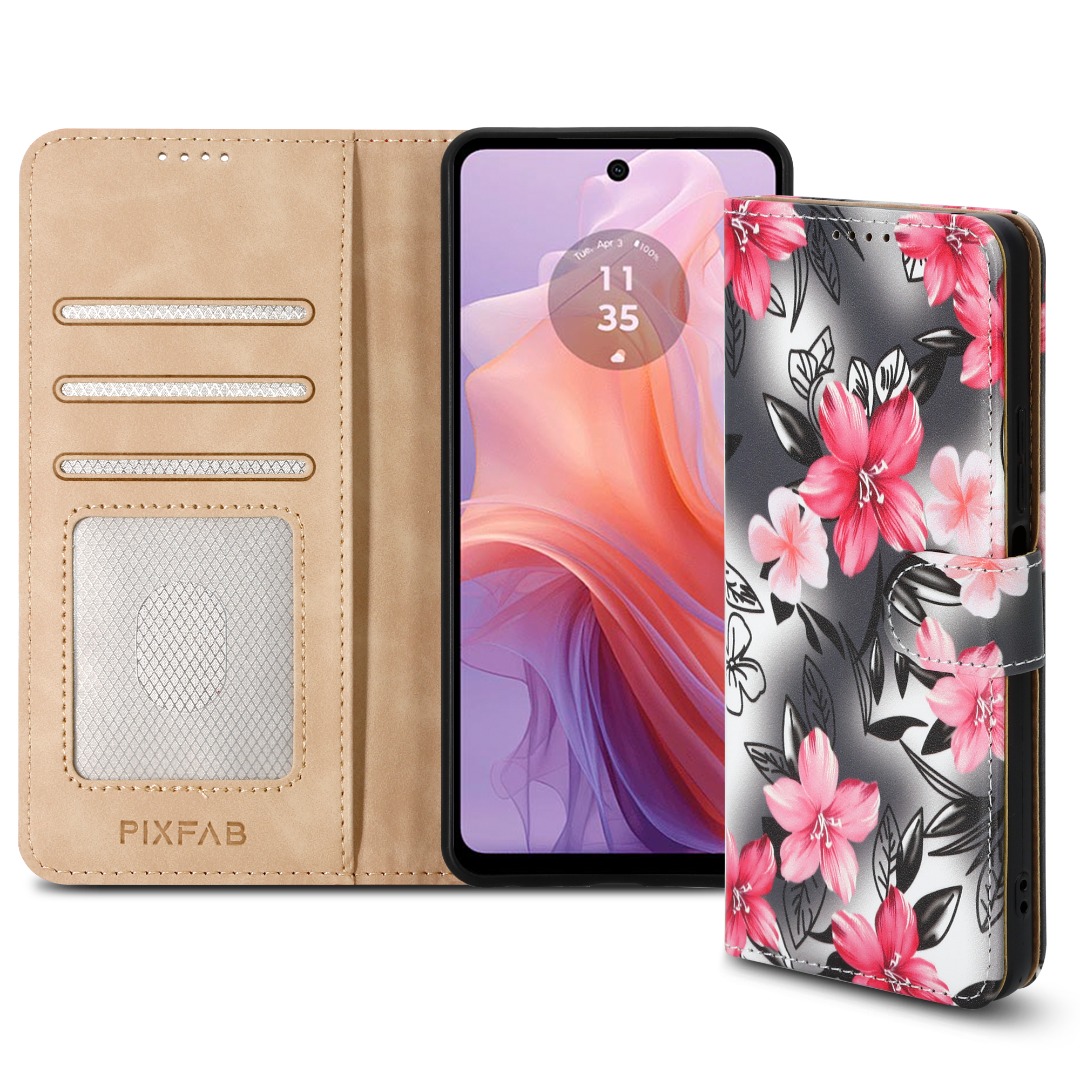 Für Motorola G05 G15 G35 G55 G75 E14 G04 EDGE 50 Hülle Leder Wallet Handy Cover - Bild 76 von 102