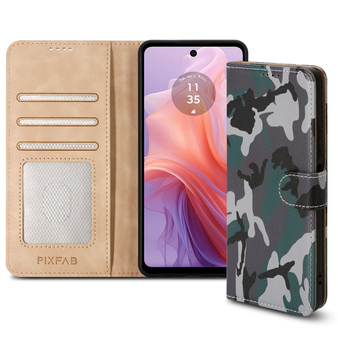 Für Motorola G05 G15 G35 G55 G75 E14 G04 EDGE 50 Hülle Leder Wallet Handy Cover - Bild 86 von 102