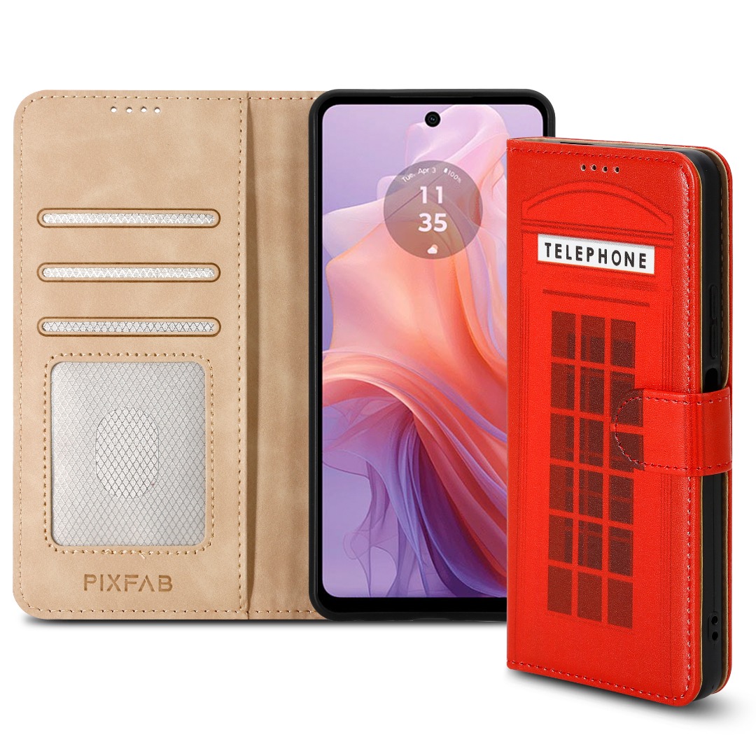 Für Motorola G05 G15 G35 G55 G75 E14 G04 EDGE 50 Hülle Leder Wallet Handy Cover - Bild 96 von 102